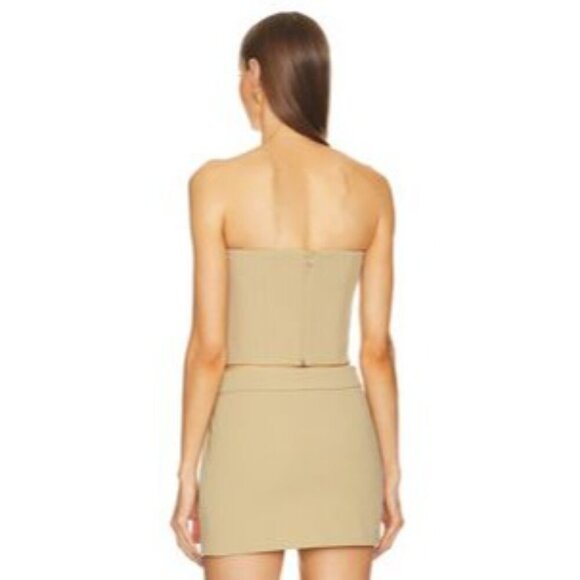 Sans Faff Half Moon Corset Top Camel S - Picture 2 of 9